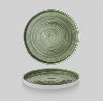   d21 h2   , Chefs Plate, Stonecast Patina Burnished Green PABGWP211