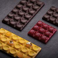 Форма д/шок. &quot;Chocolate Bar Bricks&quot; 154х77мм h9мм, 100гр, 3 ячейки, п/к PC5010FR