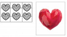  /.  &quot;Diamond Heart&quot; 70x66 h20 , 6,  / MA3015